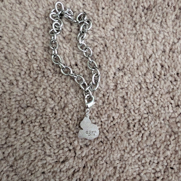 Silver Chain Bracelet with Yellow Charm